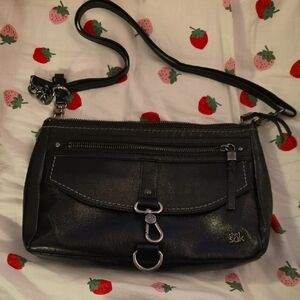 The Sak Dark Leather Crossbody Bag